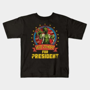 Vote Zombie for President Kids T-Shirt